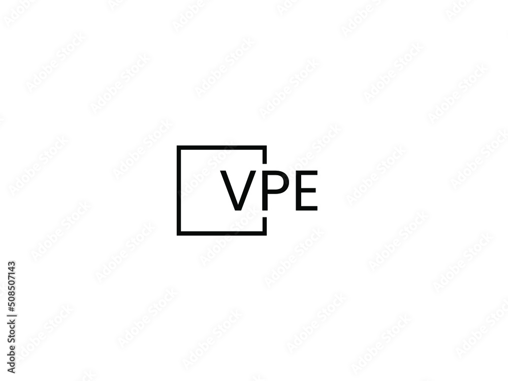 VPE letter initial logo design vector illustration