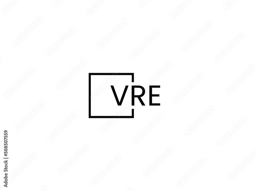 VRE letter initial logo design vector illustration VRE letter initial logo design vector illustration