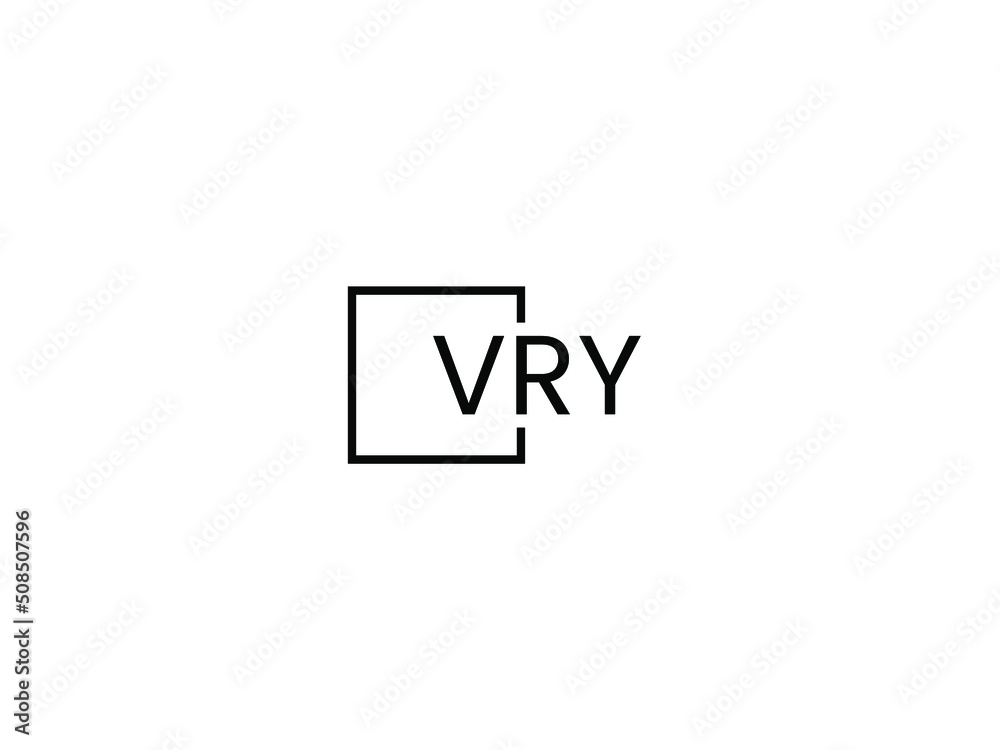 VRY letter initial logo design vector illustration VRY letter initial logo design vector illustration