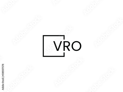 VRO letter initial logo design vector illustration photo