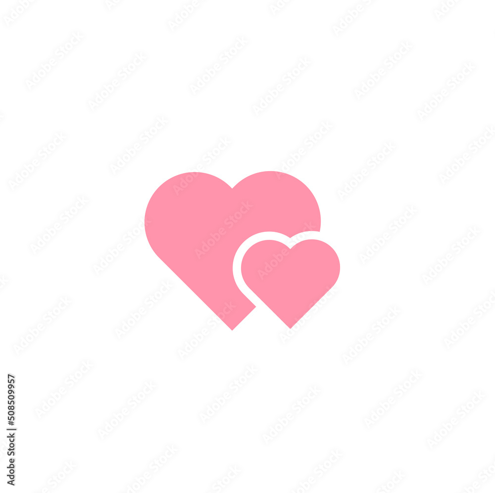Deep in love flat icon design for dating apps. Vector illustration.