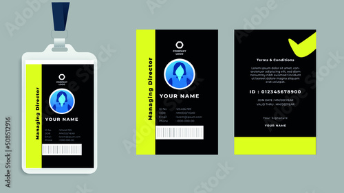 Professional  Modern Id Card Design Template Vector 