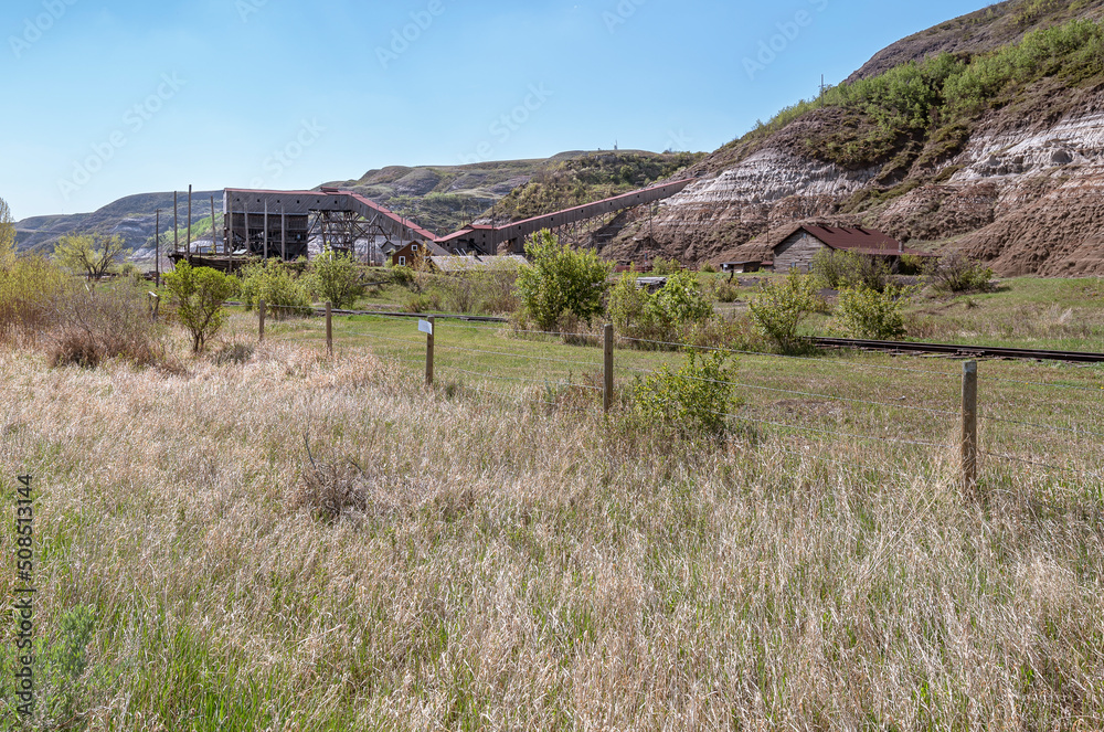 Exterior view of an abandoned coal mine near Drumheller