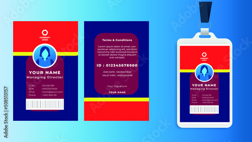 Professional  Modern Id Card Design Template Vector 