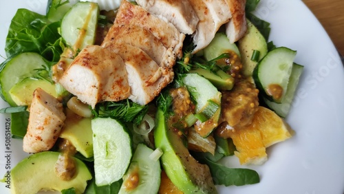 chicken and salad