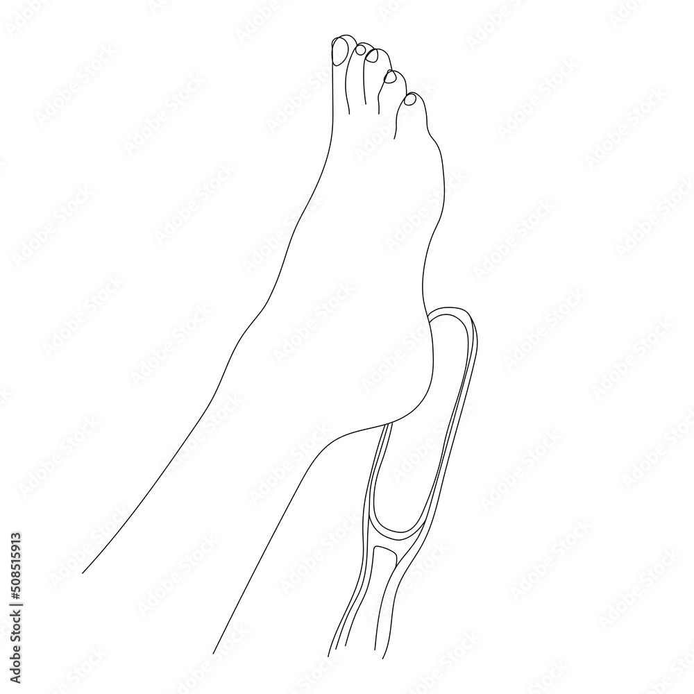 pedicure process, nail painting with nail polish, Nail brush, nail polish. Spa beauty pedicure treatments. Toenail care in a nail salon.