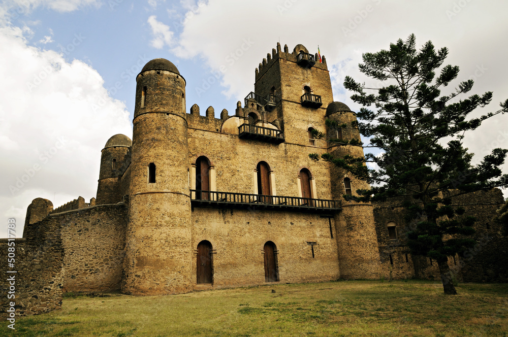 Palais de Fasiladas dans l’enceinte fortifiée de Fasil Ghebi à Gondar, Ethiopie