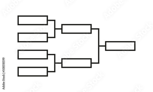 Templates of vector tournament brackets for 32 teams. Blank bracket template. Vector illustration