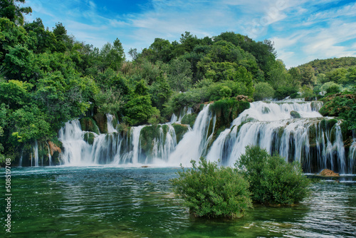 waterfall in krka national park photo