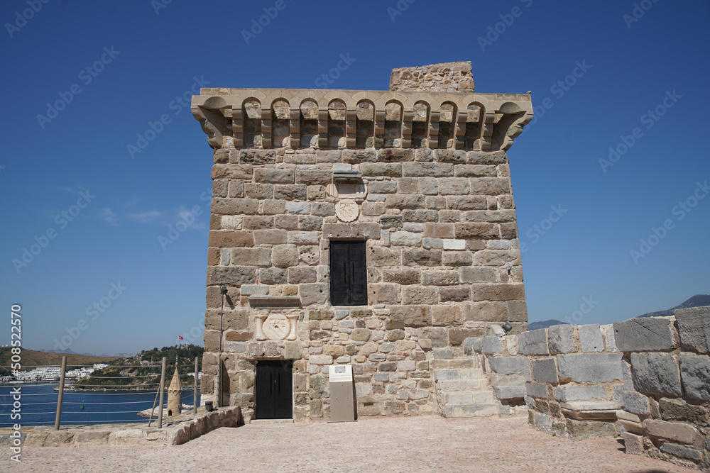 Tower in Bodrum Castle, Mugla, Turkey