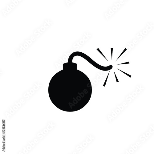 bomb with burning fuse