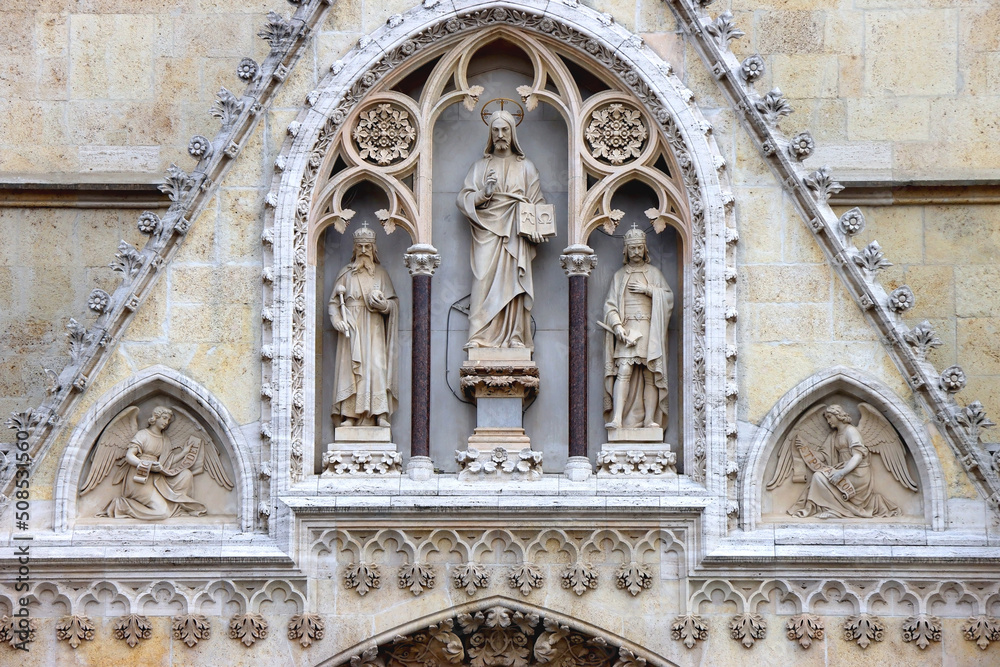 Obraz premium Cathedral of the Assumption of the Blessed Virgin Mary, landmark in Zagreb, Croatia.