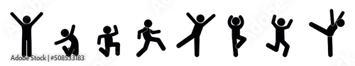 man icon, collection of people, isolated vector silhouettes