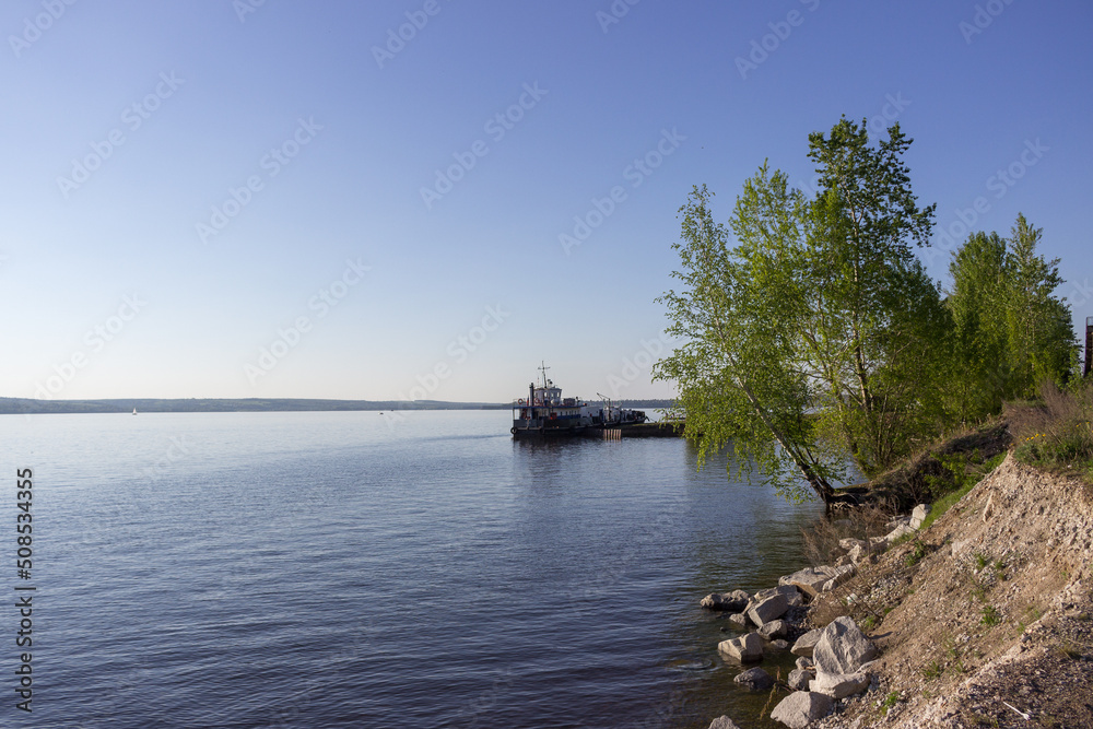 Fototapeta premium boat on the river