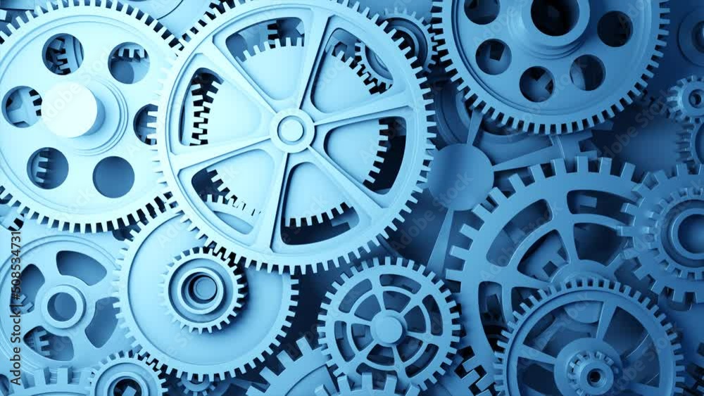 Industrial video background with gears. 3d animation. Industrial video background with gears. 3d animation.
