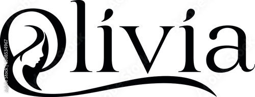 Olivia Logo Concept, Letter olivia name logo design vector 