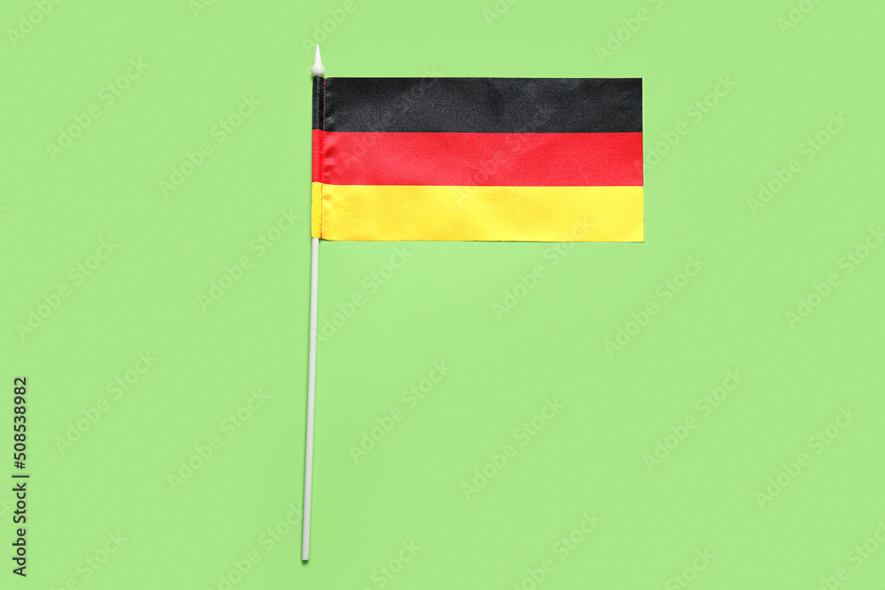 National flag of Germany on green background National flag of Germany on green background
