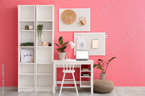 Interior of room with workp...