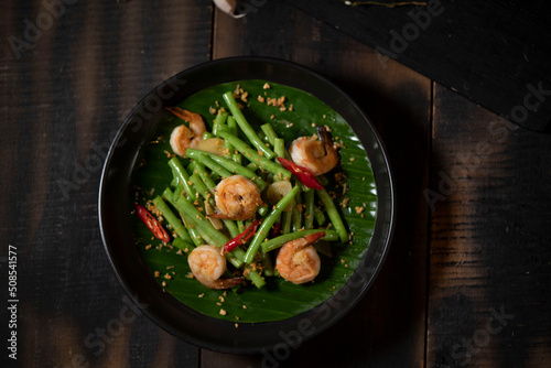 Green beans make for a healthy and easy side dish recipe when stir fried with shrimp, fresh ginger and onions. Soy sauce adds depth of flavor. Great for busy weeknights!