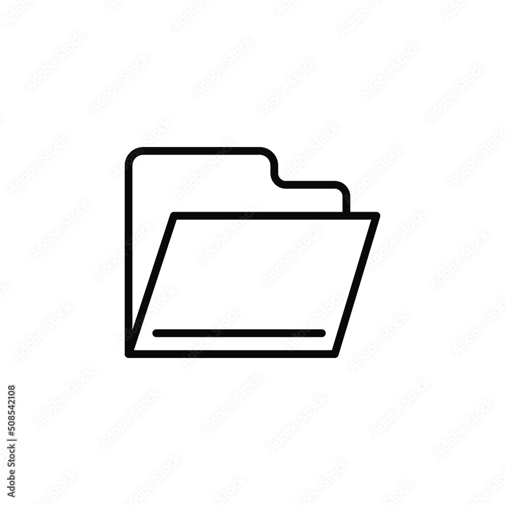 Folder Icon in Line Style Folder Icon in Line Style