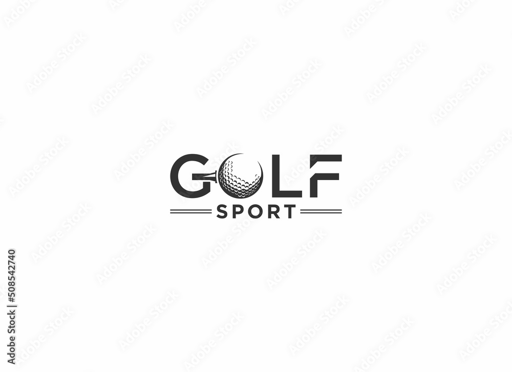 golf sport logo template vector, icon in white background golf sport logo template vector, icon in white background