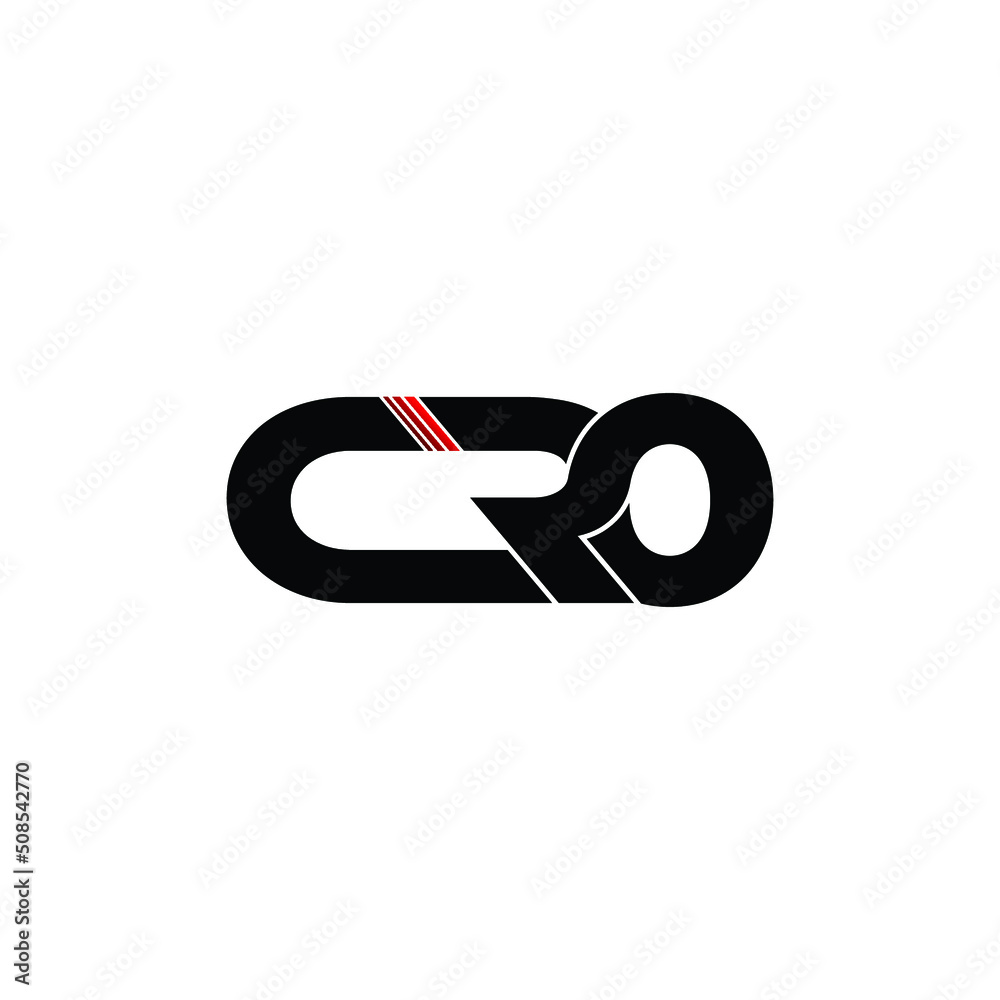 CRO letter monogram logo design vector