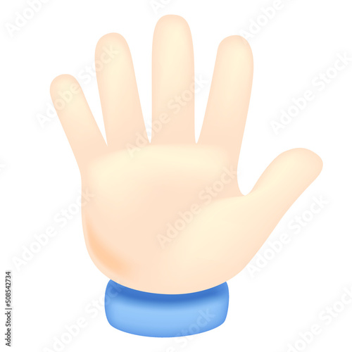 Fingers Splayed Hand Emoji Icon Illustration Sign. Gesture Vector Symbol Emoticon Design Vector Clip Art.