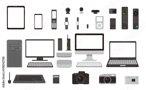 様々なデバイスのイメージアイコンイラスト