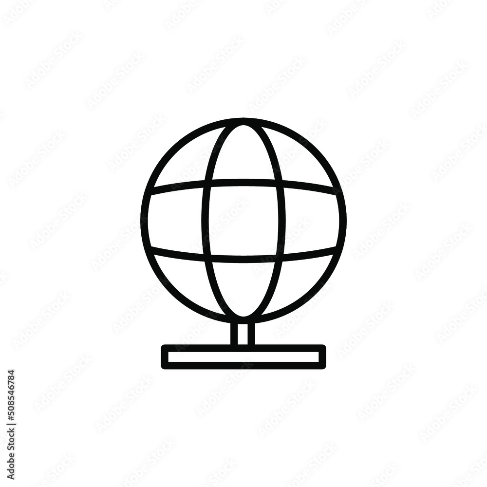 Globe Icon in Line Style Globe Icon in Line Style