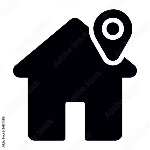 home address glyph icon