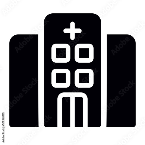 hospital glyph icon