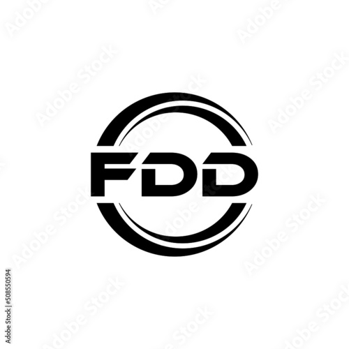 FDD letter logo design with white background in illustrator  vector logo modern alphabet font overlap style. calligraphy designs for logo  Poster  Invitation  etc.