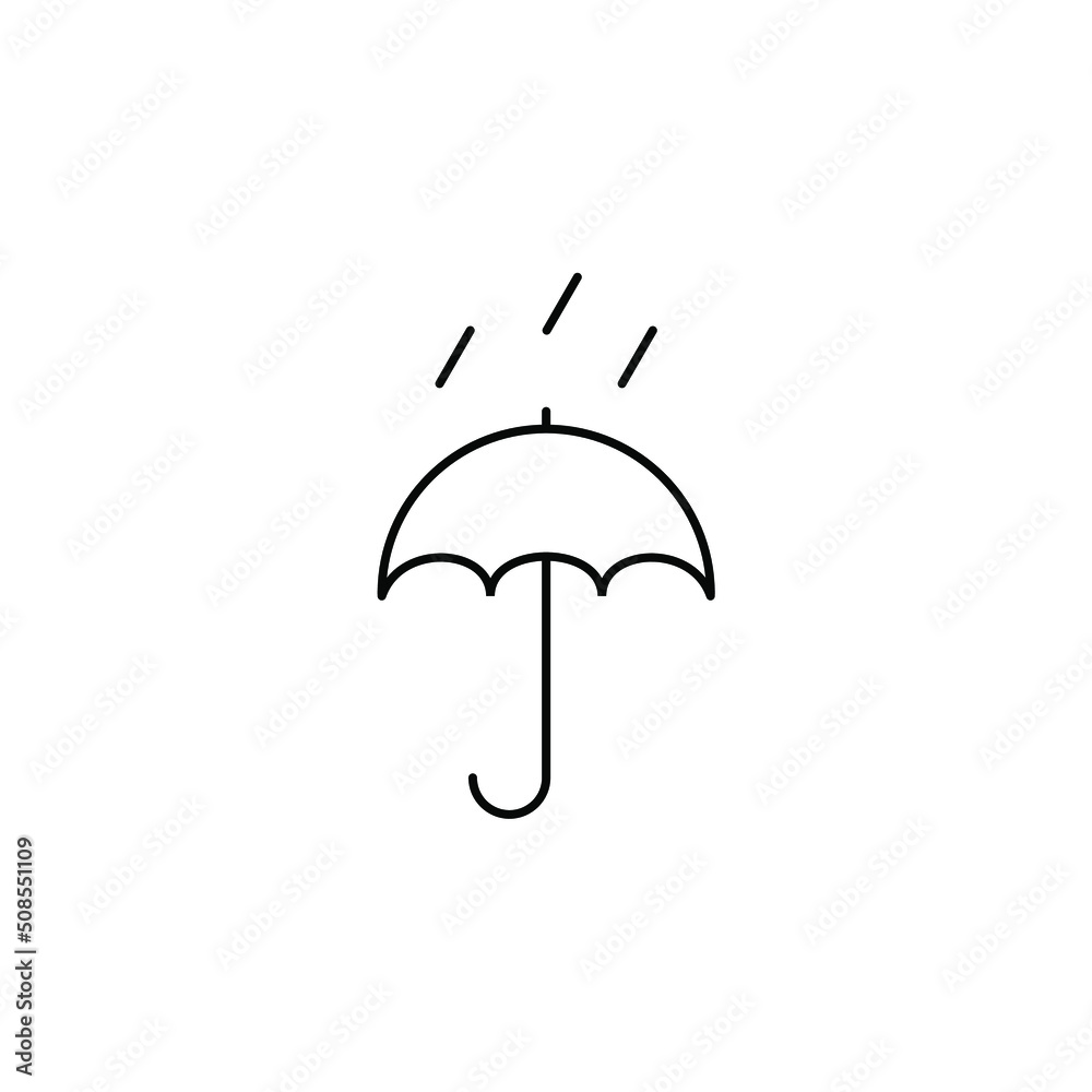 Umbrella, Weather, Protection Thin Line Icon Vector Illustration Logo Template. Suitable For Many Purposes. Umbrella, Weather, Protection Thin Line Icon Vector Illustration Logo Template. Suitable For Many Purposes.