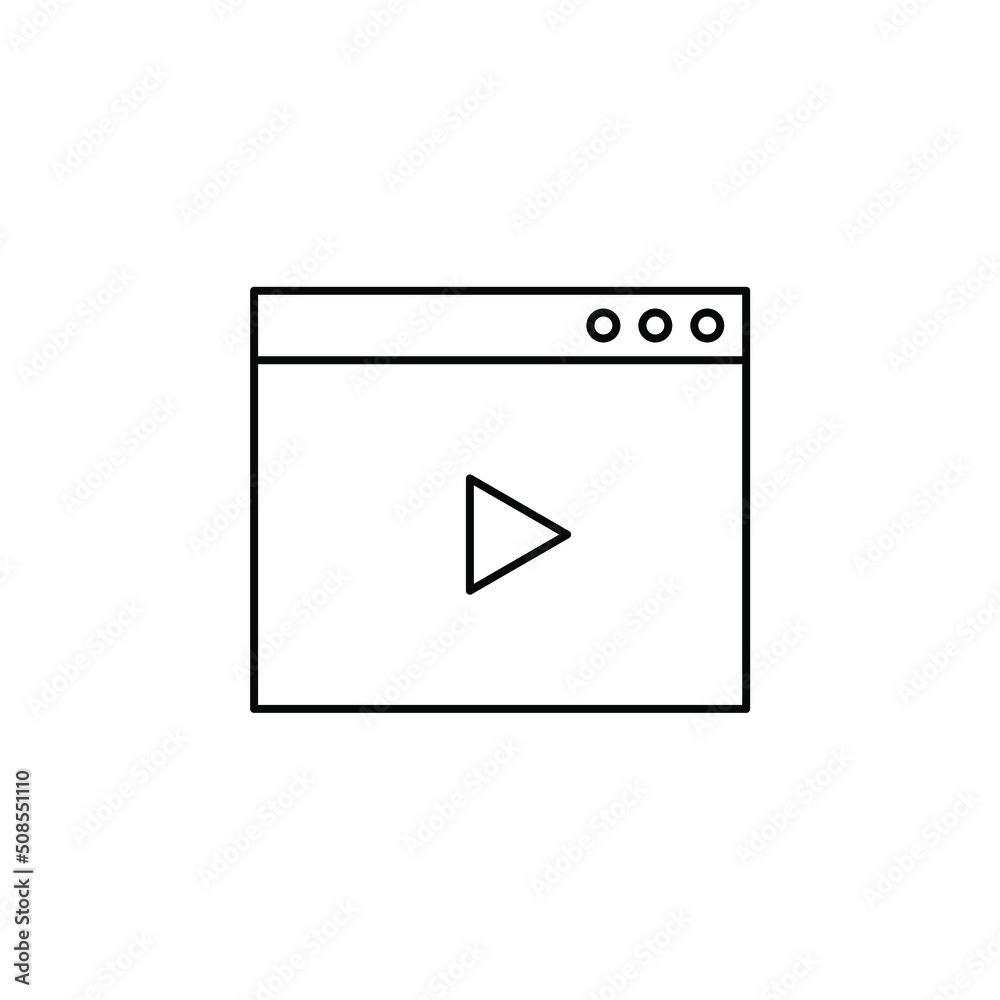 Video, Play, Film, Player, Movie Thin Line Icon Vector Illustration Logo Template. Suitable For Many Purposes. Video, Play, Film, Player, Movie Thin Line Icon Vector Illustration Logo Template. Suitable For Many Purposes.