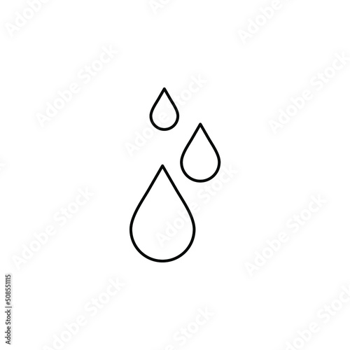 Waterdrop, Water, Droplet, Liquid Thin Line Icon Vector Illustration Logo Template. Suitable For Many Purposes.