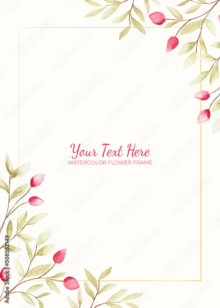 Hand painted of flower watercolor as background frame. Hand painted of flower watercolor as background frame.