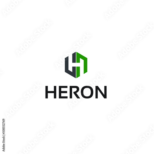 h hexagon - logo template