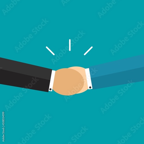 business person shaking hands. shaking hands vector illustration. suitable for simple business illustration
