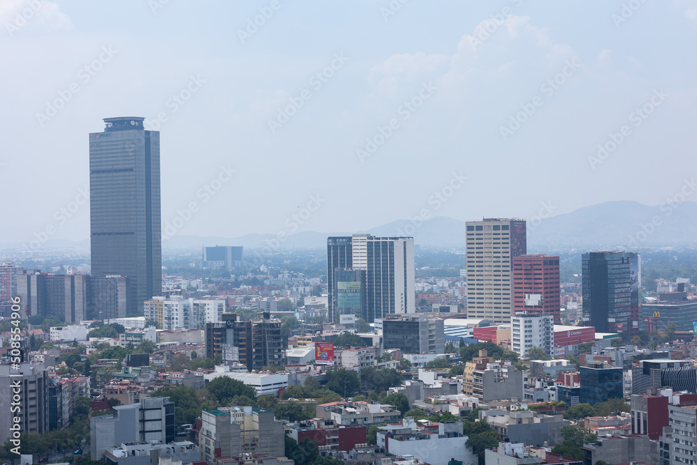 view of downtown buildings in Mexico city