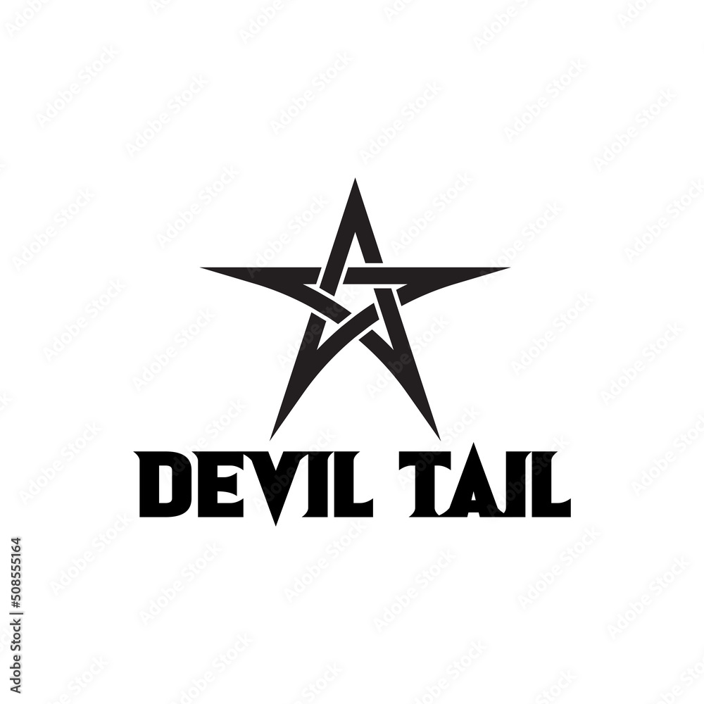 Obraz premium PENTAGRAM DEVIL WARRIOR LOGO DESIGN TEMPLET