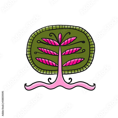Abstract tree isolated on white background. Concept Art for your design