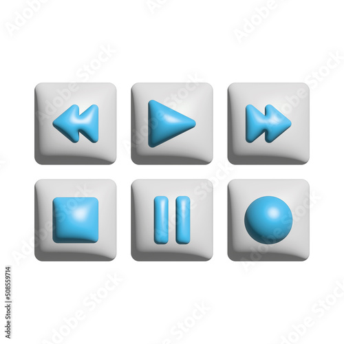 3d media player buttons. Volume icons. Realistic vector. Free Download 3d media player buttons. Volume icons. Realistic vector. - GFXLoad