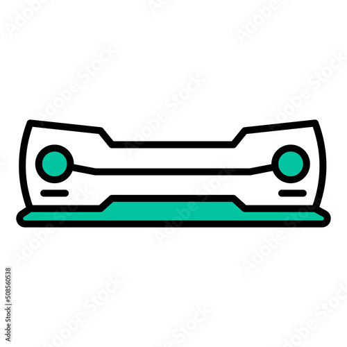 car bumper icon on transparent background