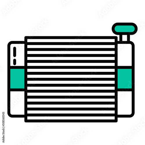 car radiator icon on transparent background