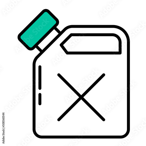 petrol and jerrycan icon on transparent background