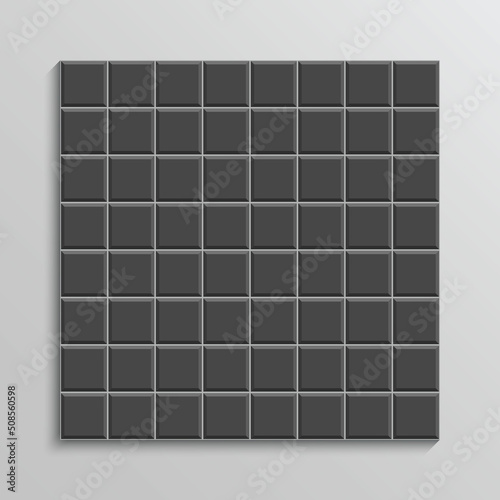 Paver tile floor. Slab pavement pattern. Street seamless texture. Cobblestone print. Stone surface. Decorative sidewalk. Mosaic outdoor background. Cement brick backdrop. Vector illustration