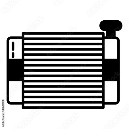 car radiator icon on transparent background