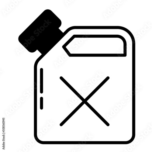 petrol and jerrycan icon on transparent background