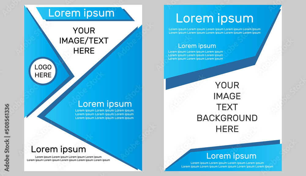 Blue elegant brochure template for a4 size print Blue elegant brochure template for a4 size print