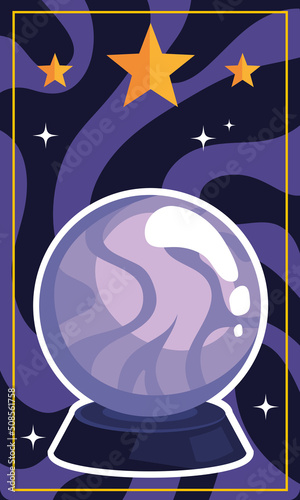 crystal ball and stars